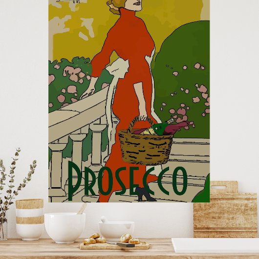 Prosecco, Zuhause Delivery Poster (Küche)