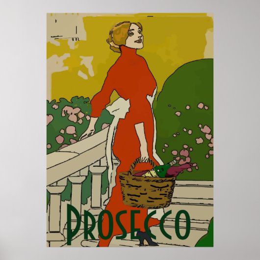 Prosecco, Zuhause Delivery Poster (Vorne)