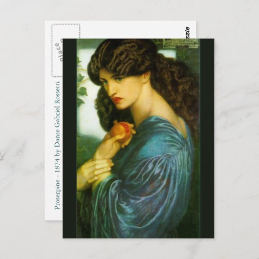 Proserpine von Dante Gabriel Rossetti Postkarte (Vorne/Hinten)