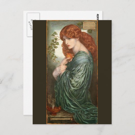 Proserpine von Dante Gabriel Rossetti Postkarte (Vorne/Hinten)