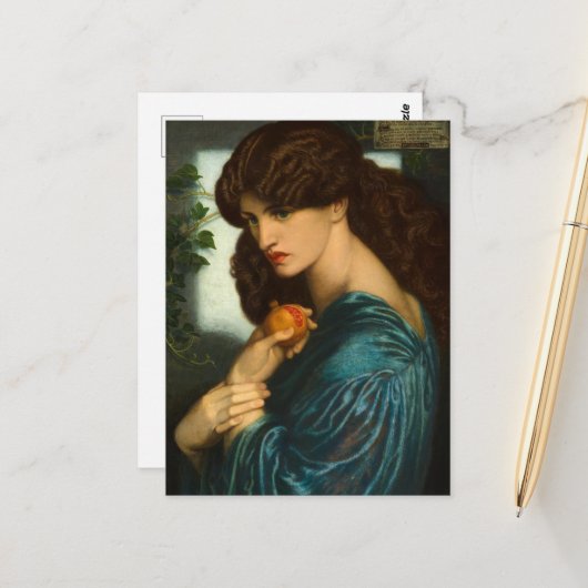 Proserpine von Dante Gabriel Rossetti Postkarte (Vorderseite/Rückseite Beispiel)