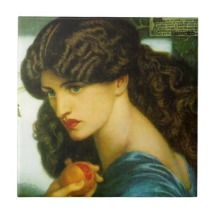 Proserpine von Rossetti Pre-Raphaelite Keramik Til Fliese