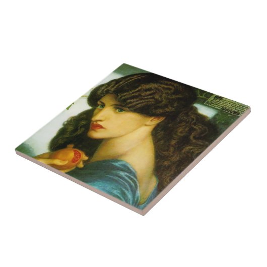 Proserpine von Rossetti Pre-Raphaelite Keramik Til Fliese (Seite)