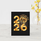 Prosit Neujahr 2026  Karte (Gelbe Blume)