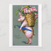 "Prosit Neujahr" Vintag Postkarte (Vorderseite)