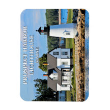 Prospect Harbour Lighthouse, Maine Foto Magnet