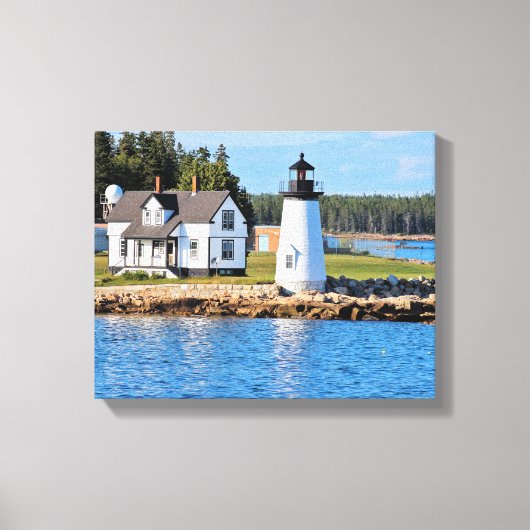 Prospect Harbour Lighthouse, Maine Leinwanddruck (Vorderseite)