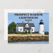 Prospect Harbour Lighthouse, Maine Postcard Postkarte (Vorne/Hinten)