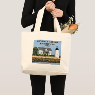 Prospect Harbour Lighthouse, Maine Tote Bag Jumbo Stoffbeutel