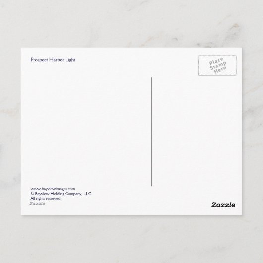Prospect Harbour Lighthouse Postkarte (Rückseite)