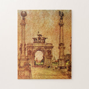 Prospect Park Arch New York City Vintage Puzzle