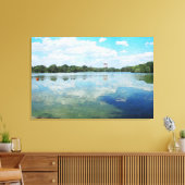 Prospect Park Lake #1 Wrapped Canvas Print Leinwanddruck (Insitu (Wohnzimmer))