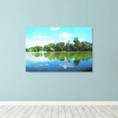 Prospect Park Lake #2 - Ausgepackte Canvas Leinwanddruck (Insitu (Holzboden))