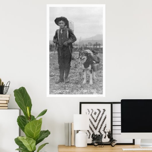 Prospector Dog Seward, Alaska 1904 Poster (Heimbüro)