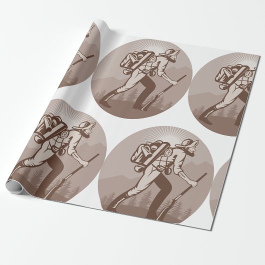 Prospector Miner Wandern Geschenkpapier (Ungerollt)