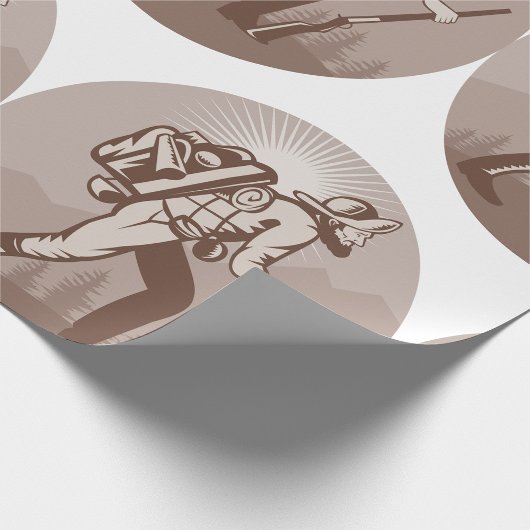 Prospector Miner Wandern Geschenkpapier