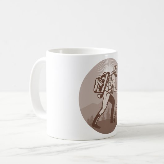 Prospector Miner Wandern Kaffeetasse (Vorderseite Links)