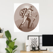 Prospector Miner Wandern Poster (Heimbüro)
