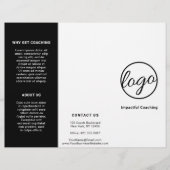Prospekt für benutzerdefinierte Schwarz-Weiß-Logos (Vorderseite)