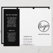 Prospekt für benutzerdefinierte Schwarz-Weiß-Logos (Vorne/Hinten)