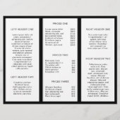 Prospekt für benutzerdefinierte Schwarz-Weiß-Logos (Rückseite)