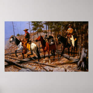 Prospektion für Rindergebiet Frederic Remington Poster