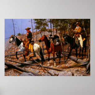 Prospektion für Rinderweide Frederic Remington  Poster