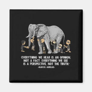 Prospektivquote Marcus Aurelius Elephant Illustr Magnet