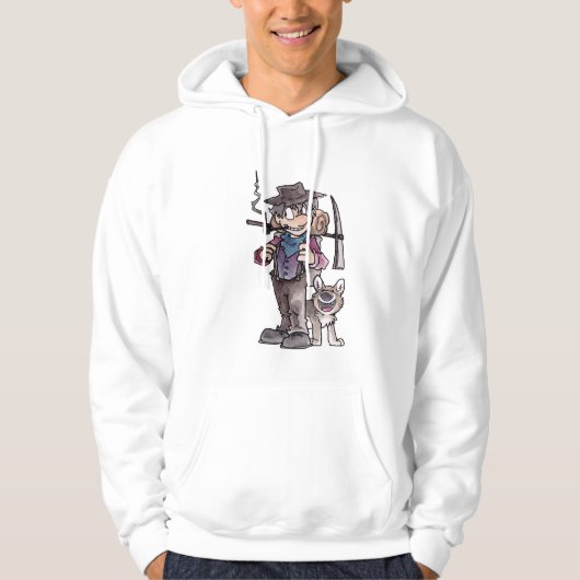 Prospektor mit Hund Hoodie (Vorderseite)
