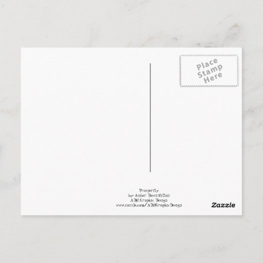 Prosperität Postkarte (Rückseite)