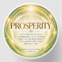 Prosperitäts-Manifestationskerze | Geschenk für Fü