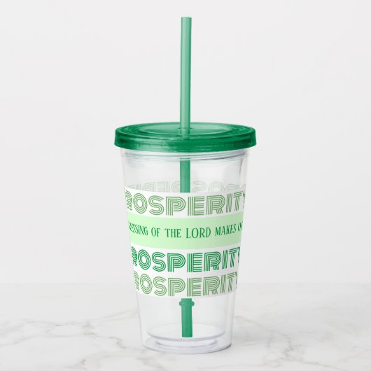 Prosperity Bible Verse Sprichwörter Acryltrinkbecher (Vorderseite)