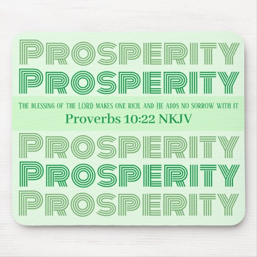 Prosperity Bible Verse Sprichwörter Light Green Mousepad (Vorne)