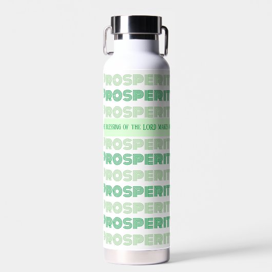 Prosperity Bible Verse Sprichwörter Trinkflasche (Vorne)