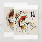 Prosperity Koi Karte (Vorne/Hinten)