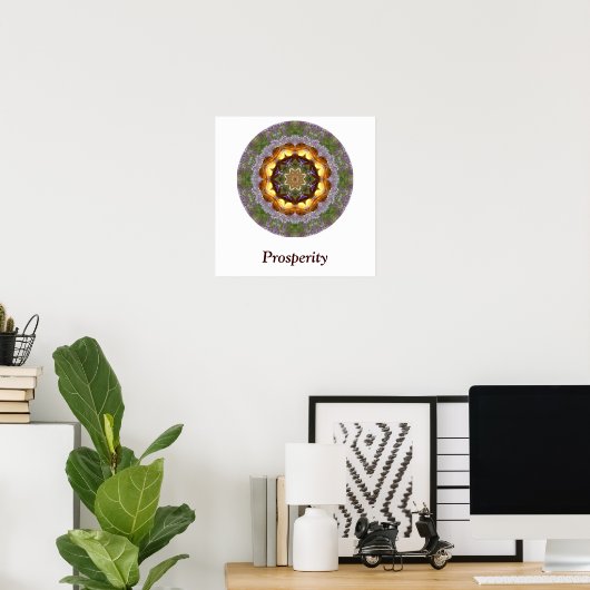 Prosperity Mandala Poster (Heimbüro)