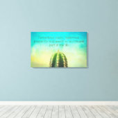 Prosperity Mantra Cactus Canvas Print Leinwanddruck (Insitu (Holzboden))