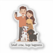 Prosperity Paws: Das ultimative Paar- und Haustier Aufkleber (Vorderseite)