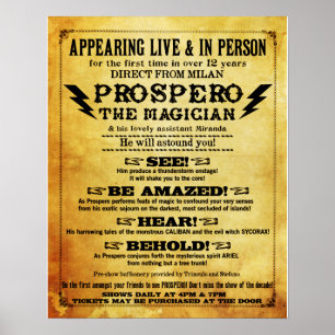 Prospero! Magier-Plakat 16" x 20" Poster