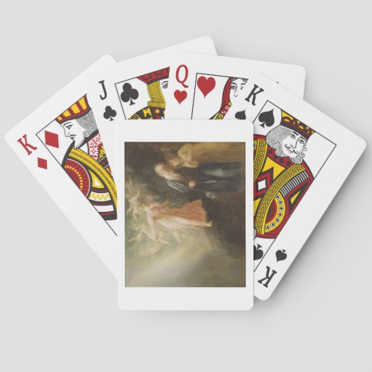 Prospero, Miranda und Ariel, "vom Sturm", c Spielkarten (Rückseite)
