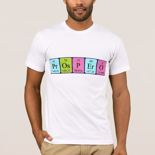 Prospero Periodenname Shirt (Vorderseite)