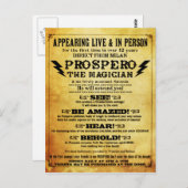 PROSPERO! Shakespearean Magician Postcard Postkarte (Vorne/Hinten)