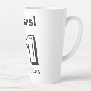 Prost 21 Geburtstag fett gedruckter Name Junge Man Milchtasse