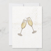 Prost! 3 Foto New Years Card Einladung (Rückseite)