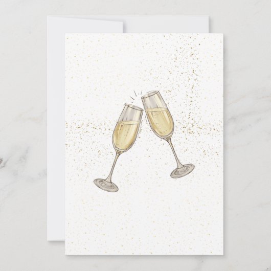 Prost! 3 Foto New Years Card Einladung (Rückseite)