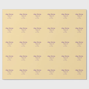 Prost 40 frohes Jubiläum lila orange pastell n Geschenkpapier