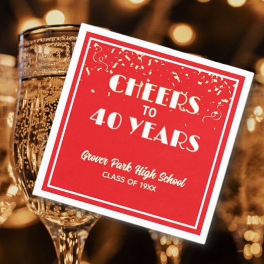 Prost! 40-jähriges Klassentreffen Serviette
