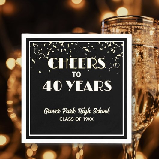 Prost! 40-jähriges Klassentreffen Serviette