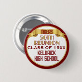 Prost! 50. Klassentreffen individuelle Anstecknade Button (Vorne & Hinten)