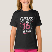Prost auf 16 Jahre Teenager-Geburtstags-T-Shirt